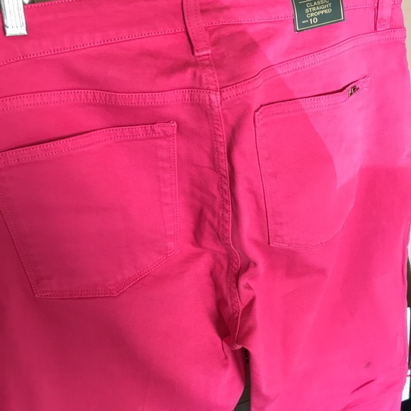 🚨B2G1 New LAUREN JEANS RALPH LAUREN Pink size 10 Crop Jeans - Picture 6 of 10